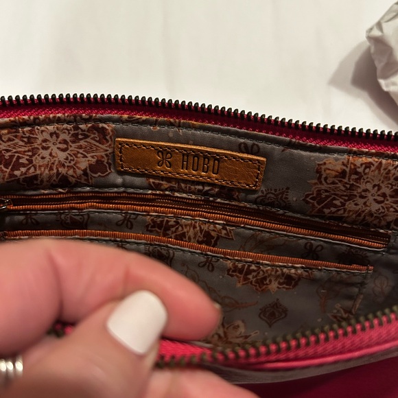 HOBO Red/pink Leather Clutch - Picture 7 of 8